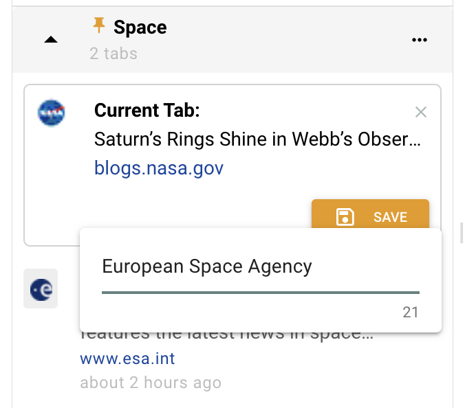 Change a tab's title